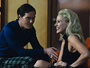 (L-R): Michael Shannon as George Jones and Jessica Chastain as Tammy Wynette in GEORGE & TAMMY. Photo Credit: Dana Hawley/Courtesy of SHOWTIME.
