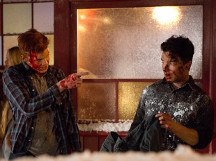 Season 4, Episode 11: Ian crashes Mickey's son's christening with an ultimatum, which leads to Mickey screaming that he's gay. The night ends in a shameless bar brawl.